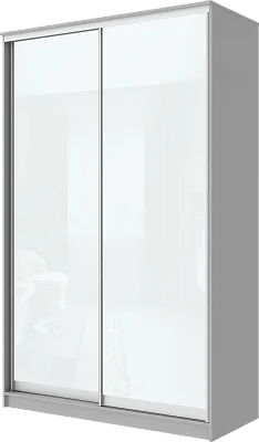картинка 2-х дверный шкаф-купе с цветной пленкой Белый №10 2200 1500 420 от магазина КУПИ КУПЕ